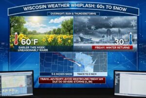 Wisconsin Weather Whiplash: Record Warmth Ends with Rapid Winter Return